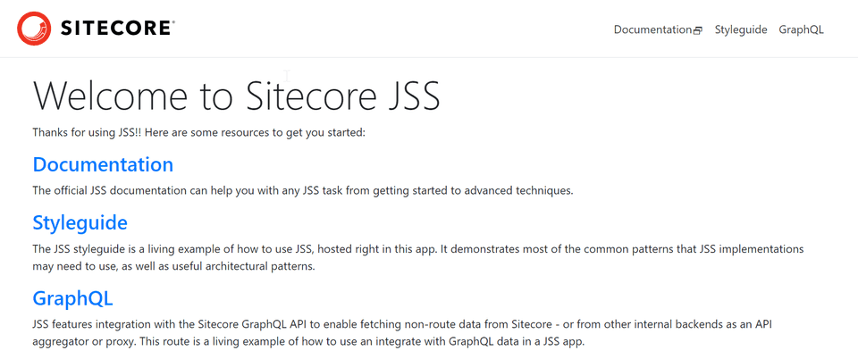Welcome to Sitecore JSS