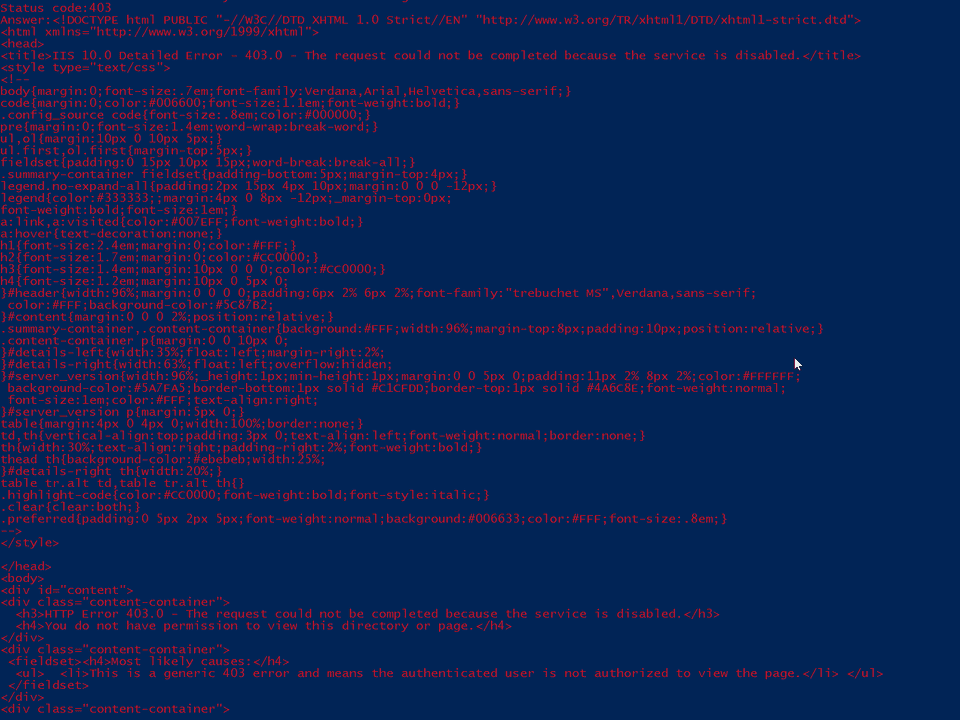 Error 403 on SXA CLI