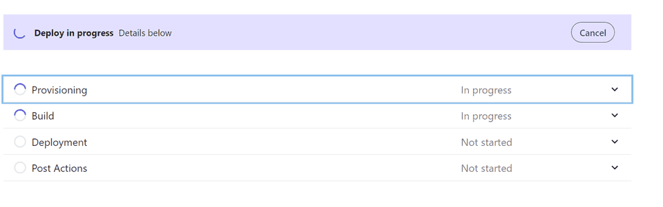 XM Cloud - Deploy started