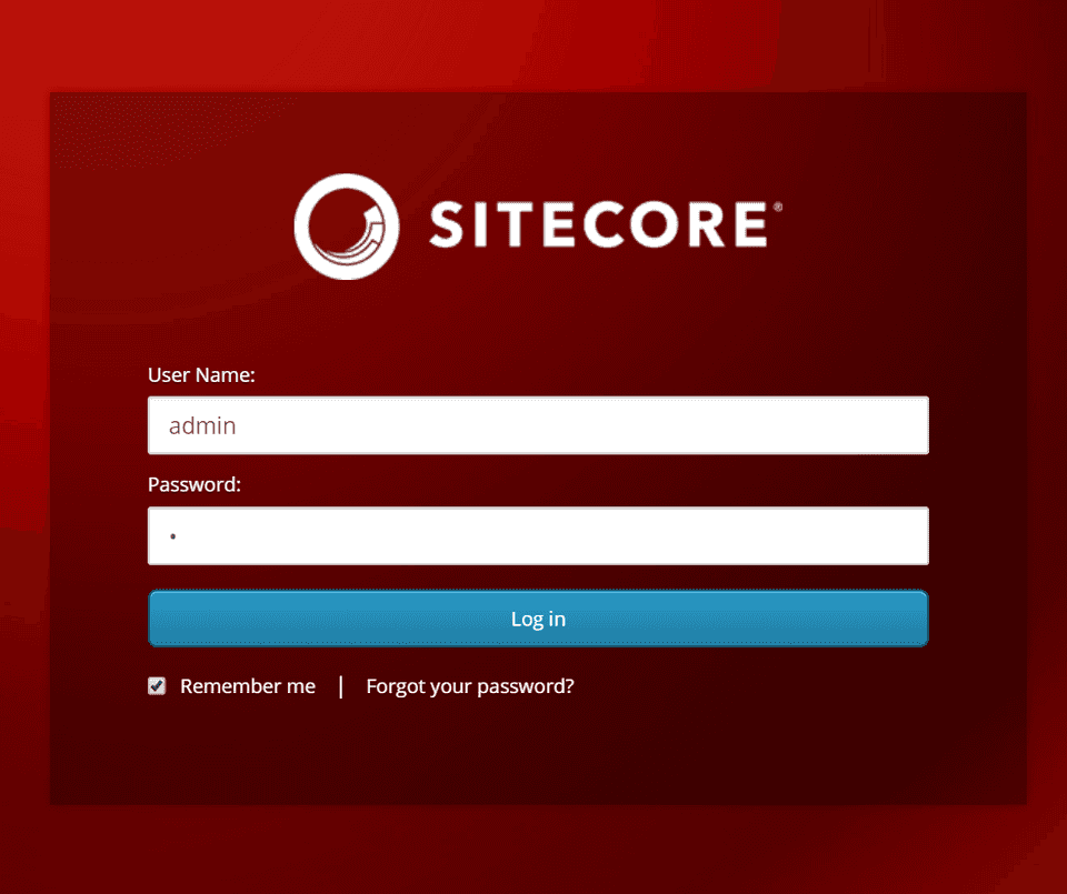 Sitecore 9.3 Login Screen